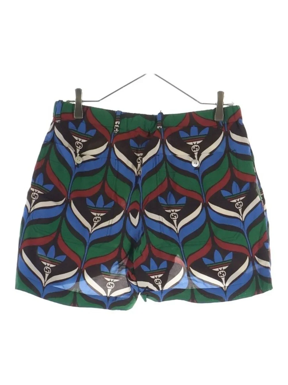 Gucci Adidas Trefoil Print Shorts Brown Green Pants All Over Pattern Zajov